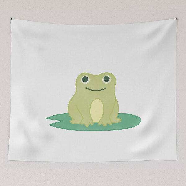 Artikelvorschau, winziger süßer grüner Frosch und Seerosenblatt entworfen und verkauft von winterpumpkin.