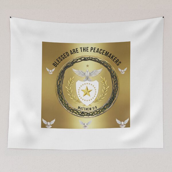 Item preview, Gold Peacemaker Matthew 5:9 Design | Christian Dove Shield Beatitudes Apparel designed and sold by PatriotPrint.