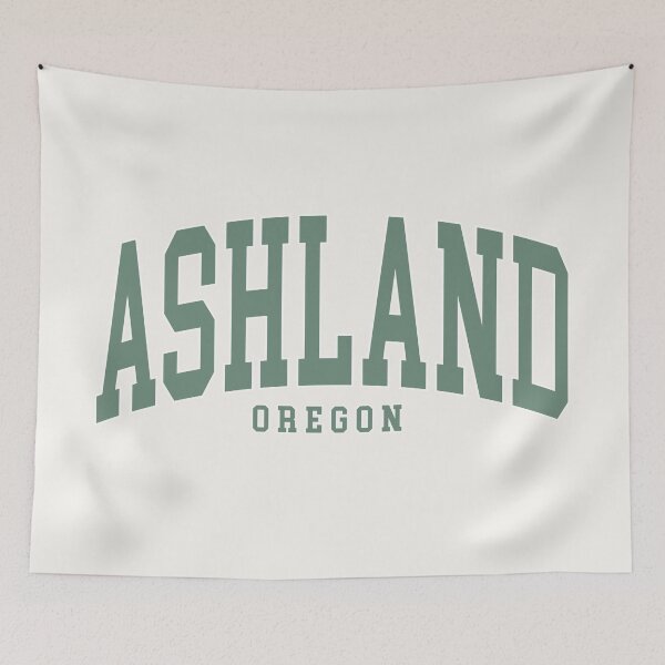 Item preview, Ashland OR - College Font Curved Classic Typography designed and sold by chosenhomes.
