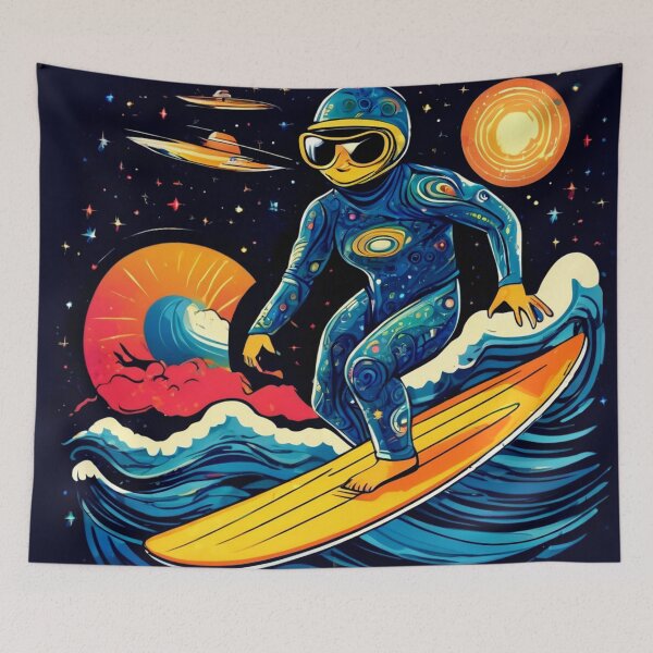 Item preview, Space Surfing on Galactic Waves designed and sold by Zofia Sosnecka.