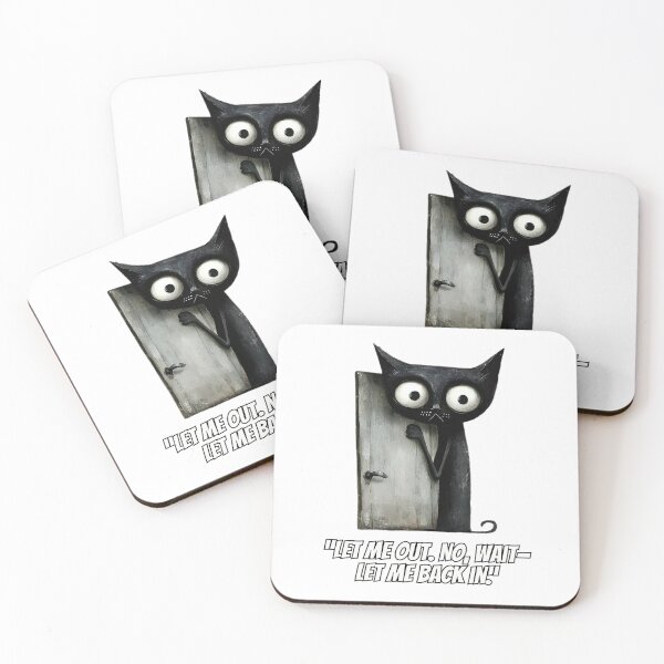 Item preview, Indecisive Cat at Door Funny Quote Design designed and sold by ShadeScapeArt.