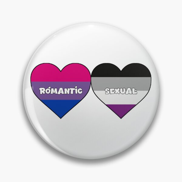 Item preview, Orientation Identity Hearts - Biromantic Asexual designed and sold by SatanicCandy.