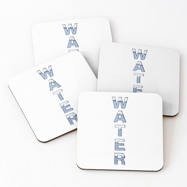 Item preview, Water – Crystal Clear Liquid Typography label designed and sold by stereonut.