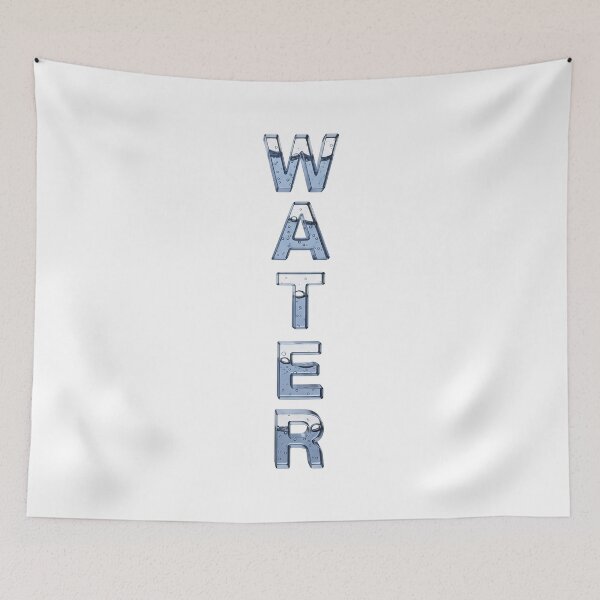 Item preview, Water – Crystal Clear Liquid Typography label designed and sold by stereonut.