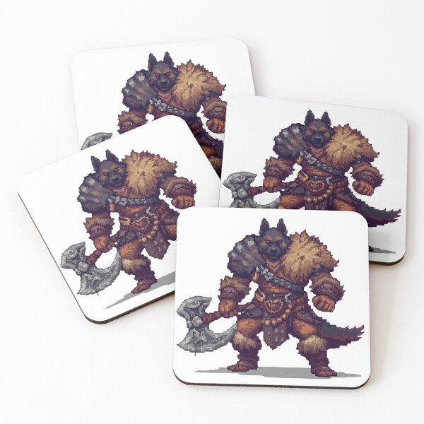 Item preview, German Shepherd – Pixel RPG Barbarian designed and sold by inkedcharmco.