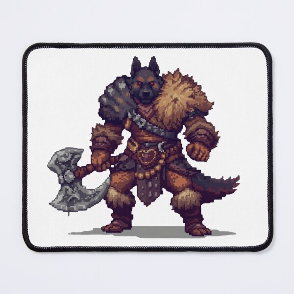 Item preview, German Shepherd – Pixel RPG Barbarian designed and sold by inkedcharmco.