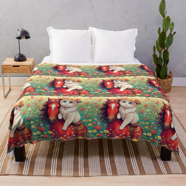 Item preview, The cat sitting on the red horse, the symbol of 2026. designed and sold by Natalia-Vlad.