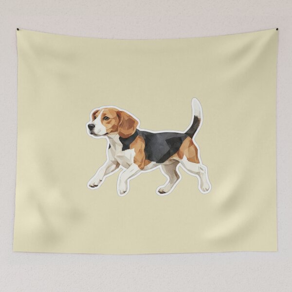 Item preview, Beagle Walking Classic Polygonal Watercolor designed and sold by bsbd-action.