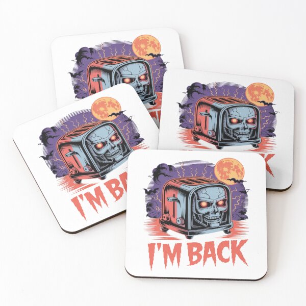 Item preview, Cyber Horror Toaster – “I’M BACK” Halloween Metal Edition designed and sold by Imaginarium of Chaos falcon88 .