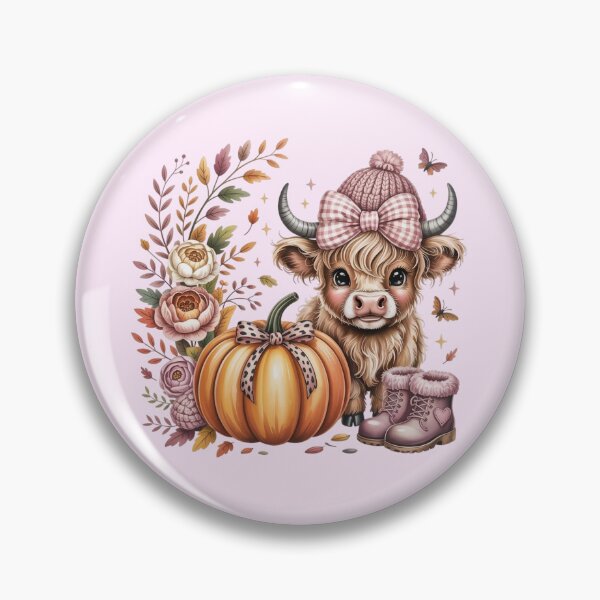 Item preview, Fall Pumpkin Bow Cute Cow  designed and sold by dreamkaistudios.