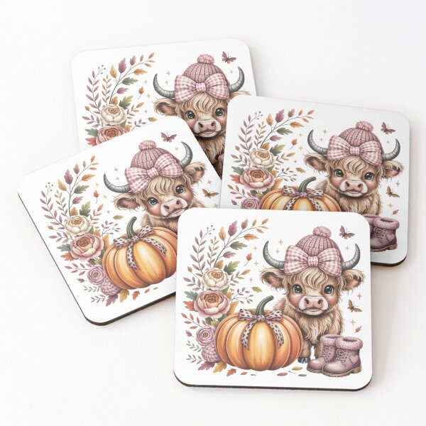 Item preview, Fall Pumpkin Bow Cute Cow  designed and sold by dreamkaistudios.