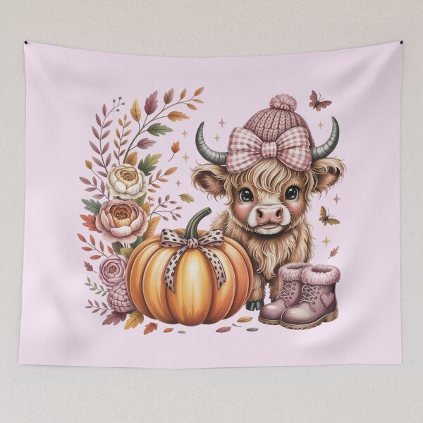 Item preview, Fall Pumpkin Bow Cute Cow  designed and sold by dreamkaistudios.