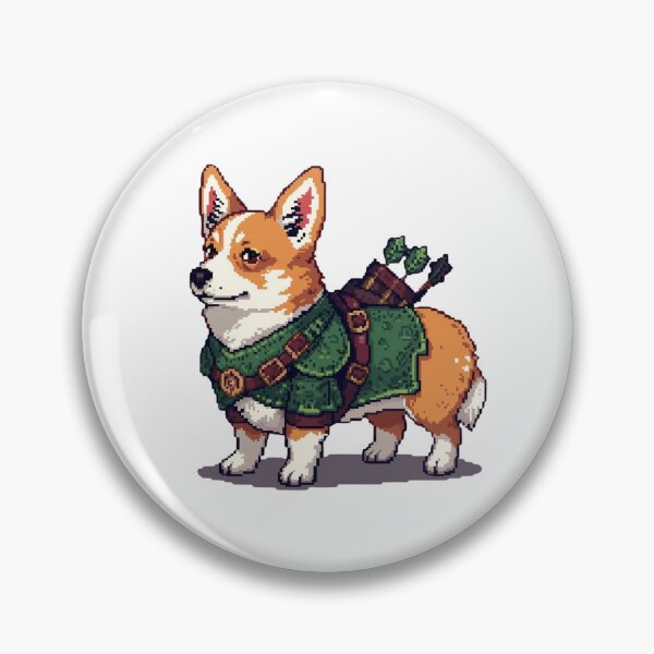 Item preview, Corgi – Pixel RPG Ranger designed and sold by inkedcharmco.