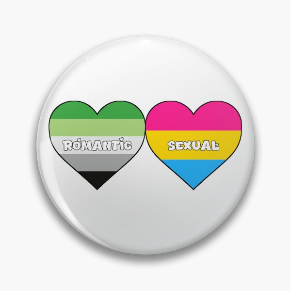 Item preview, Orientation Identity Hearts - Aromantic Pansexual designed and sold by SatanicCandy.