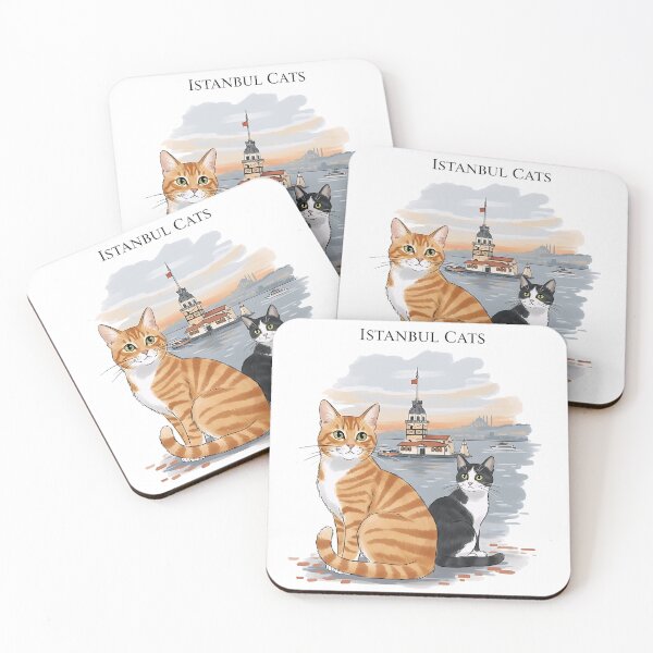 Item preview, Istanbul Cats – Soft Aesthetic Illustration with the Maiden’s Tower designed and sold by Ascend777.