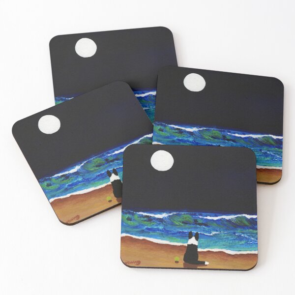 Item preview, Border Collie Dog Midnight Waves designed and sold by toddyoungart.