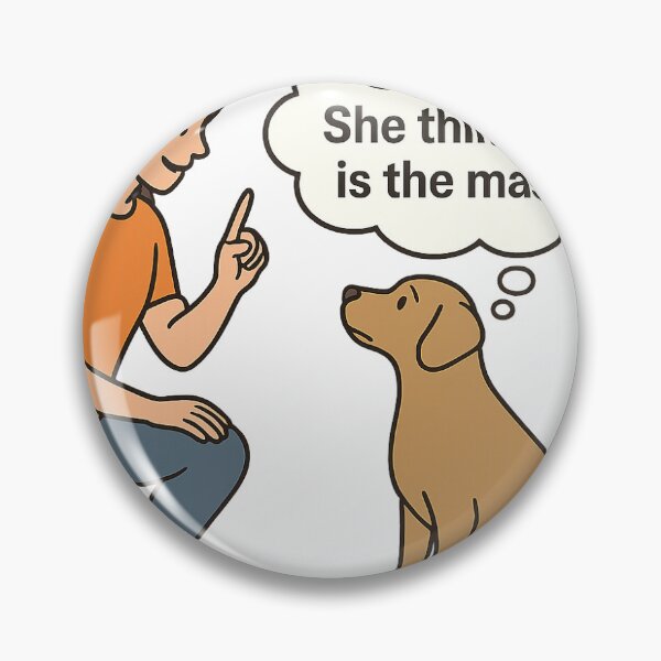 Item preview, Funny Dog Thinking Shirt--"She thinks She Is The Master" designed and sold by LLBDesigns.