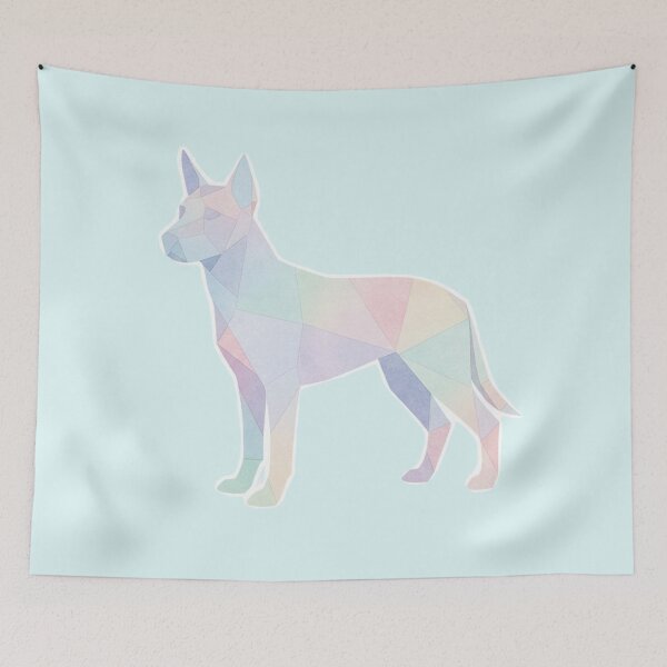 Item preview, Low Poly Watercolor Dog Profile Silhouette designed and sold by bsbd-action.
