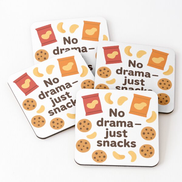 Item preview, No Drama Just Snacks – Funny Snack Lover Design with Chips and Cookies designed and sold by Geafixy.