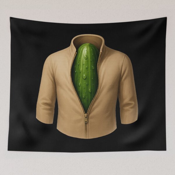 Item preview, Undercover Pickle - Human Suit Unzip (Funny Halloween Costume) designed and sold by I AM BRO.