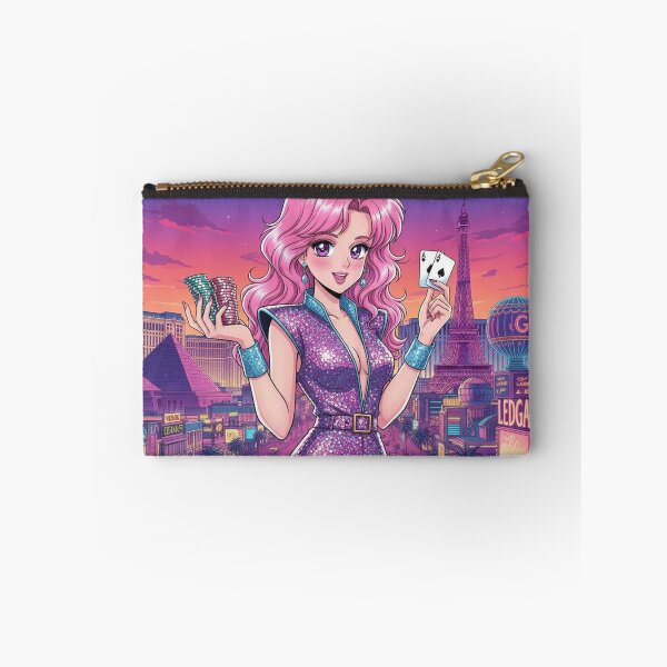 Item preview, Chica de anime retro linda de Las Vegas, EE. UU., viajes, diseño de los 80 designed and sold by ANIMEX00.