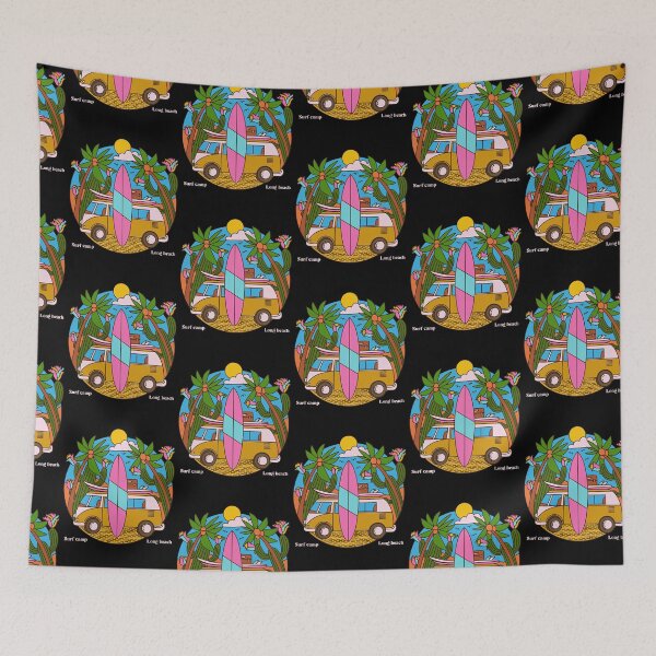 Item preview, Retro Surf Camp at Long Beach designed and sold by rere-az.