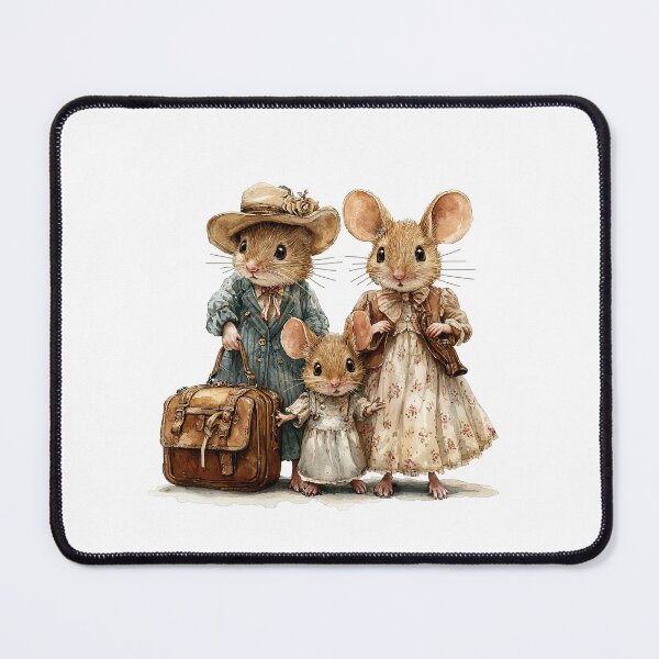 Item preview, Mouse Family in Vintage Clothes designed and sold by Liededrom..