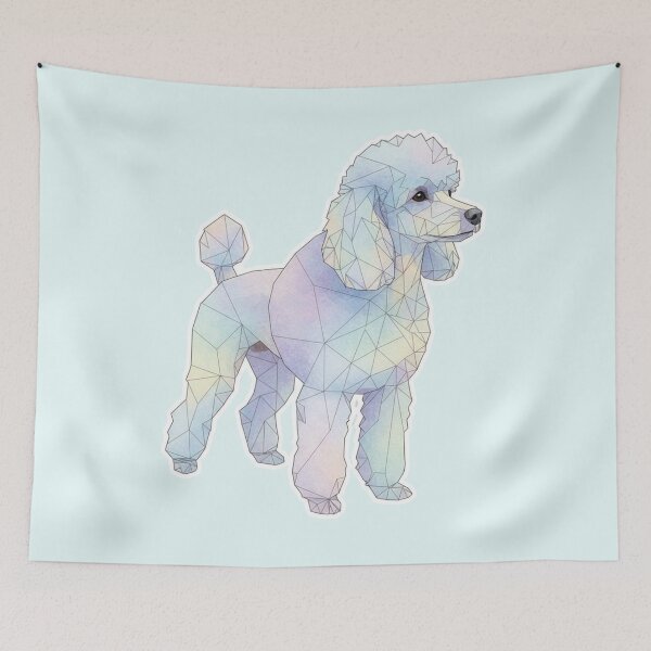 Item preview, Elegant Poodle Polygonal Watercolor Profile designed and sold by bsbd-action.