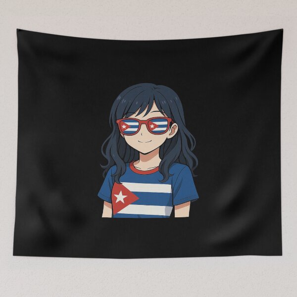 Item preview, Cuban Flag Girl Cartoon Style designed and sold by sssweetness.