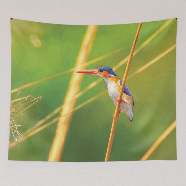 Item preview, Malachite Kingfisher On The Hunt designed and sold by Kay Brewer.