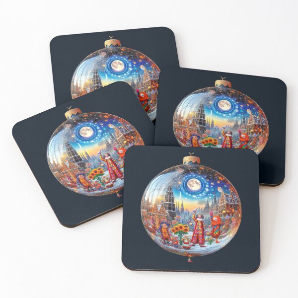 Item preview, Ornament of Whimsy – Surreal Celebration in a Winter Sphere designed and sold by daweave77.