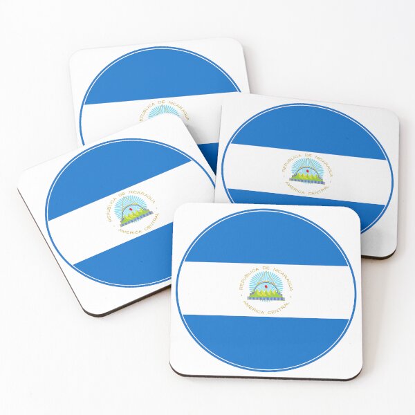 Item preview, Nicaragua Flag Circle Coat of Arms Volcanoes Rainbow designed and sold by NTGUILTY.