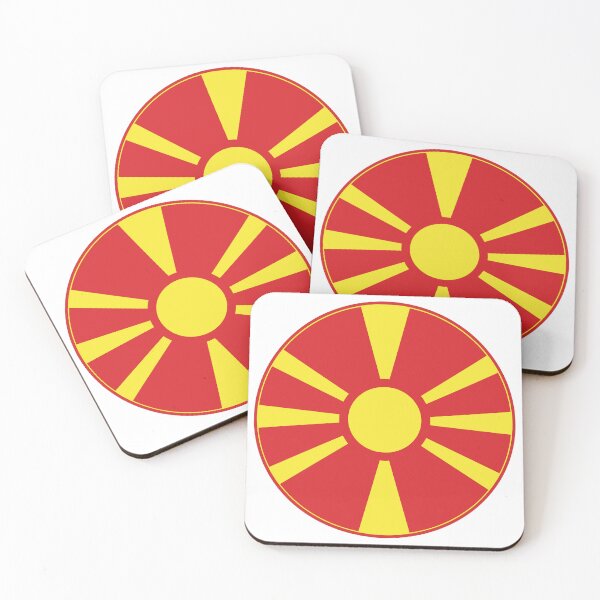 Item preview, North Macedonia Flag Circle Sunburst Red Yellow designed and sold by NTGUILTY.