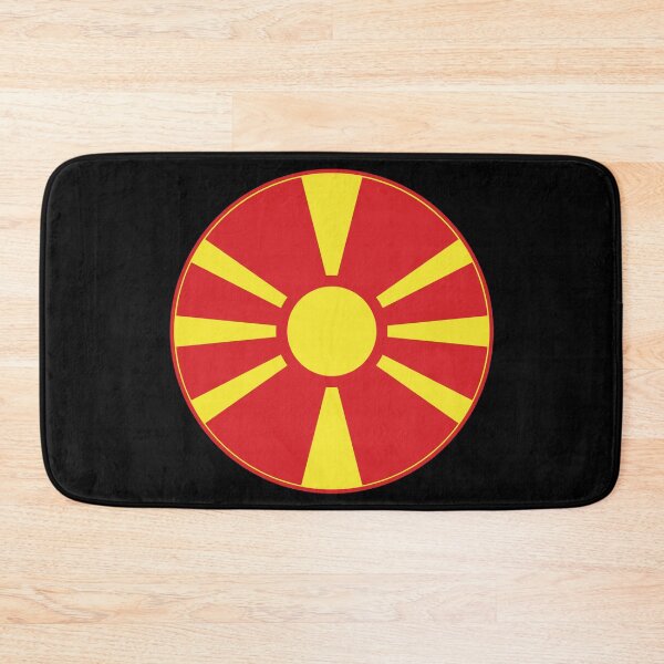 Item preview, North Macedonia Flag Circle Sunburst Red Yellow designed and sold by NTGUILTY.