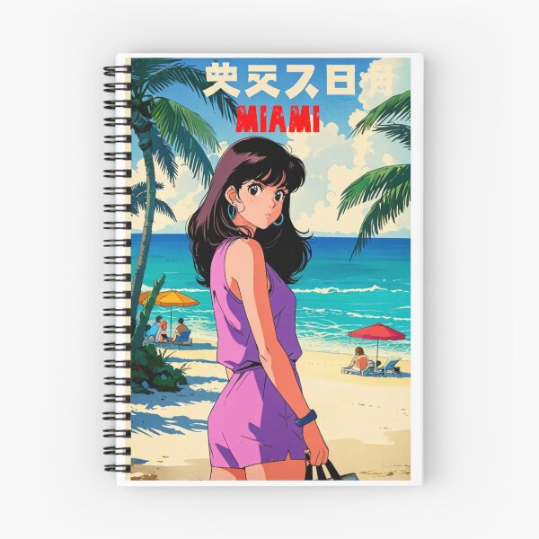 Item preview, Retro Anime Girl Cute Miami EE.UU Travel 80s Design designed and sold by ANIMEX00.