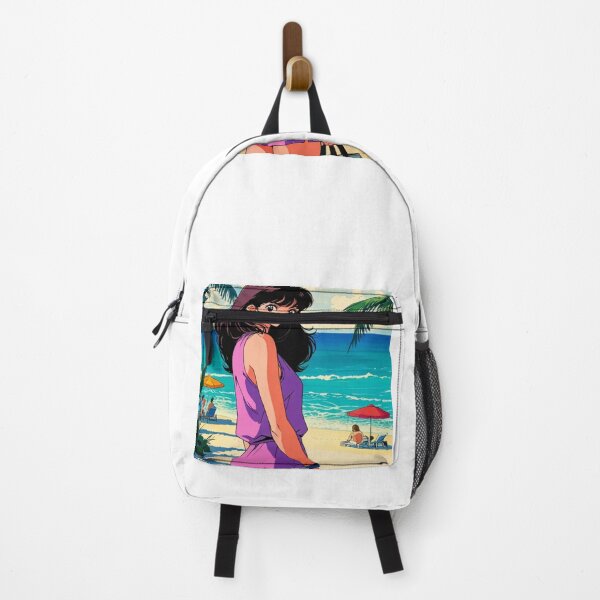 Item preview, Retro Anime Girl Cute Miami EE.UU Travel 80s Design designed and sold by ANIMEX00.