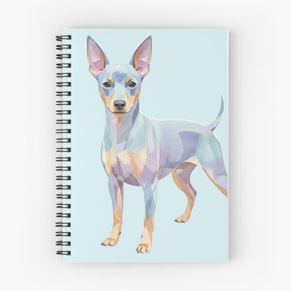 Item preview, Miniature Pinscher Pastel Blue Polygonal Watercolor designed and sold by bsbd-action.
