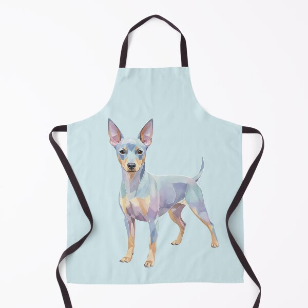 Item preview, Miniature Pinscher Pastel Blue Polygonal Watercolor designed and sold by bsbd-action.