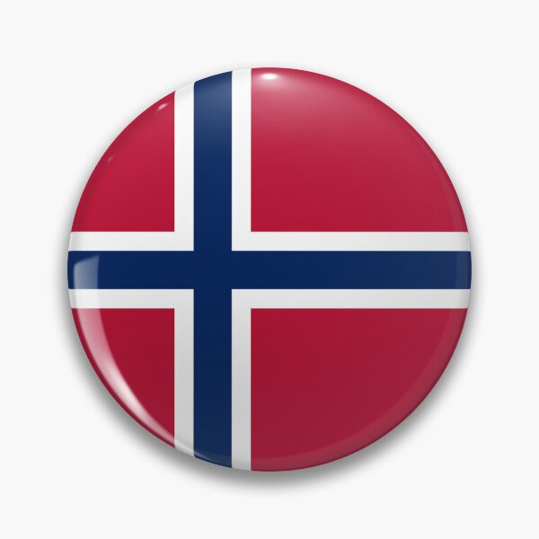 Item preview, Norway Flag Circle Red White Blue Nordic Cross designed and sold by NTGUILTY.