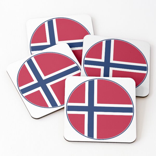 Item preview, Norway Flag Circle Red White Blue Nordic Cross designed and sold by NTGUILTY.