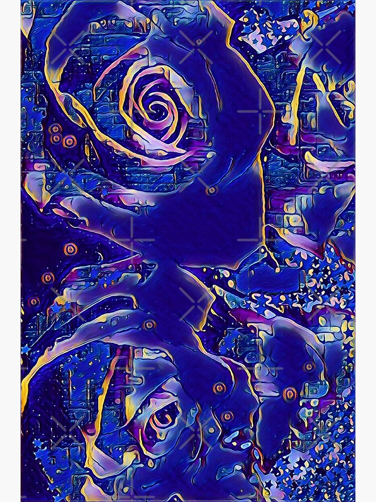"Abstract Blue Rose" Art Print for Sale by NolaJere Redbubble