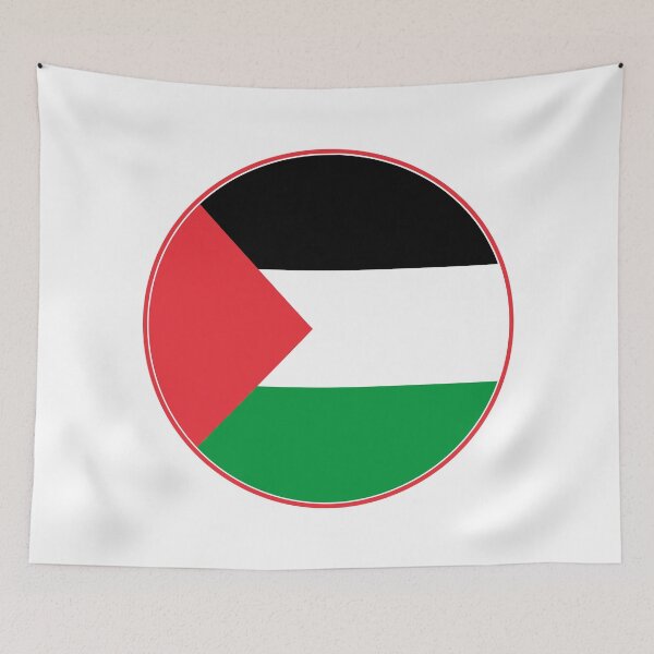 Item preview, Palestine Flag Circle Pan-Arab Colors Red Triangle designed and sold by NTGUILTY.