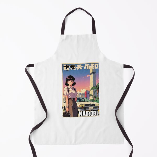 Item preview, Retro Anime Girl Cute Nairobi Kenya Travel 80s Design designed and sold by ANIMEX00.