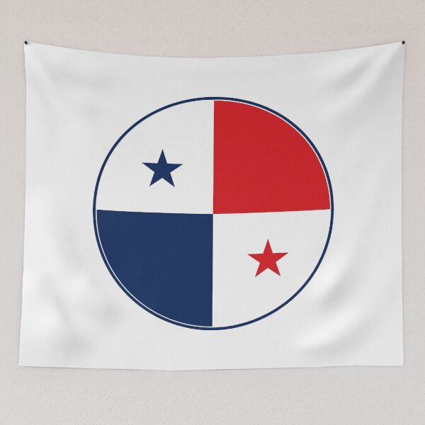Item preview, Panama Flag Circle Red Blue Stars Quadrants designed and sold by NTGUILTY.