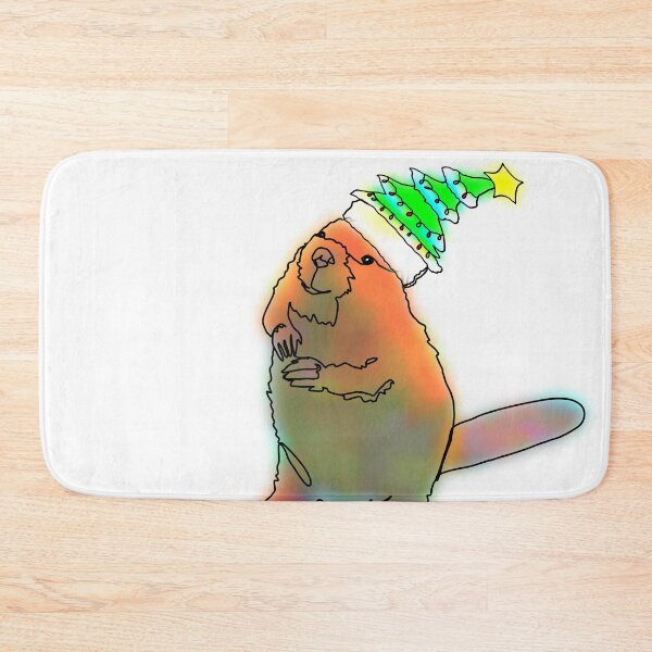 Artikelvorschau, Benny der Biber mit einem Weihnachtsbaumhut. - animalzinhats entworfen und verkauft von Ashley’sAnimalz.