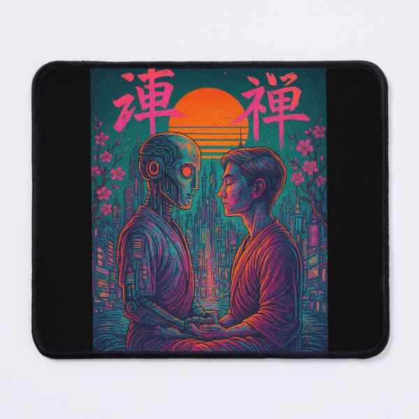 Item preview, Cyberpunk Zen – Neon Meditation in a Futuristic City designed and sold by Design_Your_Day.