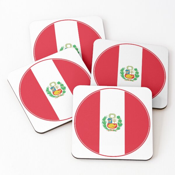 Item preview, Peru Flag Circle Vertical Stripes Coat of Arms designed and sold by NTGUILTY.