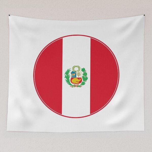 Item preview, Peru Flag Circle Vertical Stripes Coat of Arms designed and sold by NTGUILTY.