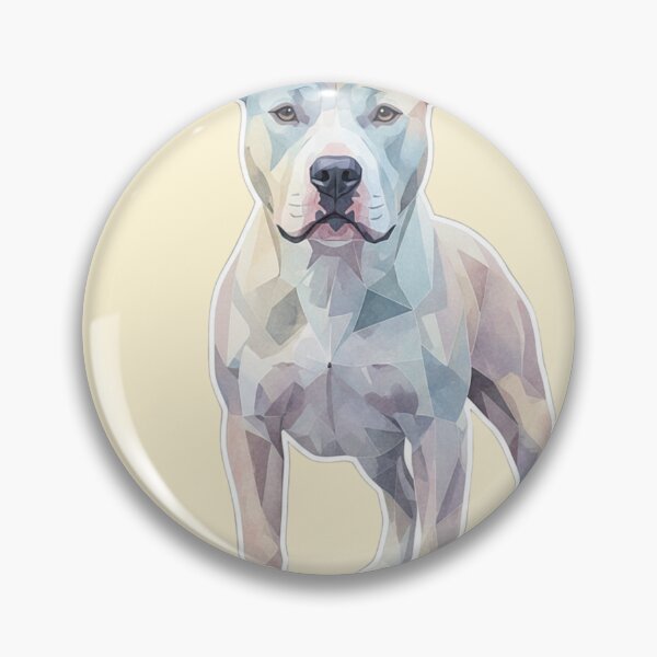 Item preview, Pitbull AmStaff Watercolor Polygonal Modern White designed and sold by bsbd-action.