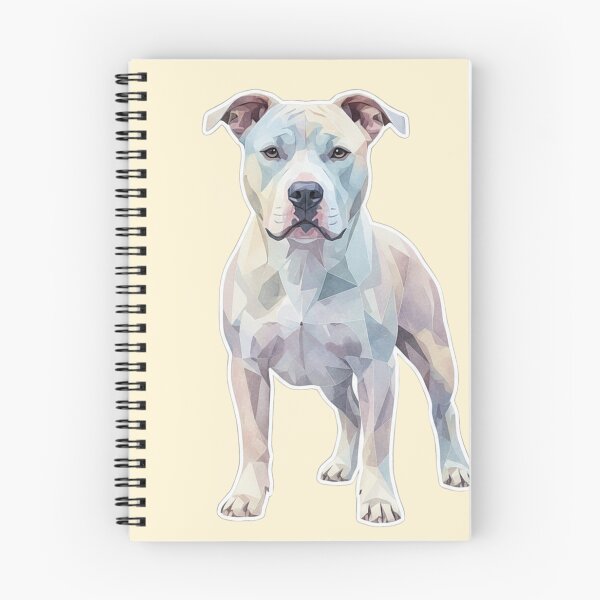 Item preview, Pitbull AmStaff Watercolor Polygonal Modern White designed and sold by bsbd-action.